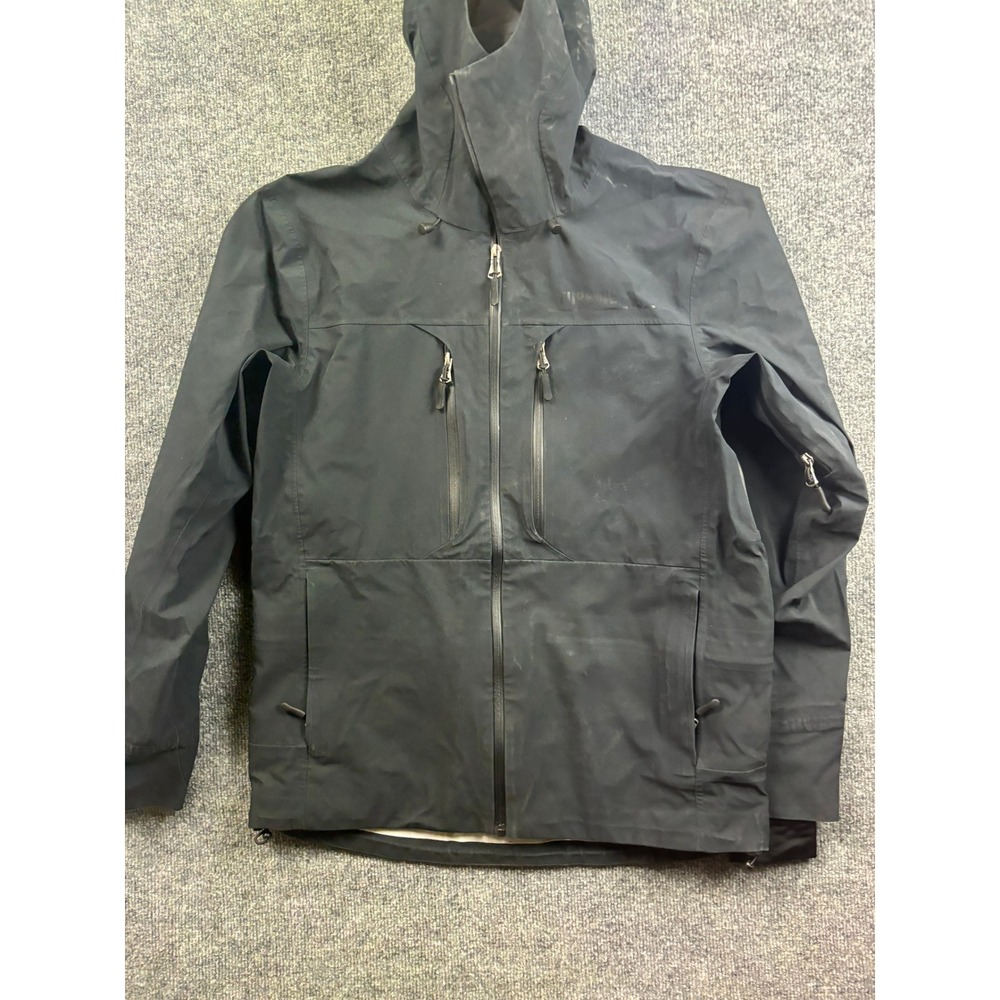 Turbine Ski Snowboard Jacket Mens Small Black Waterproof Hooded Shell 145844